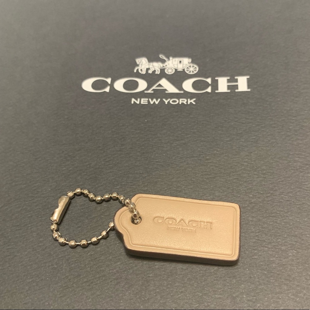 Coach leather hang tag